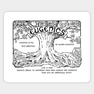 Eugenics Tree | Logo of Eugenics | Eugenics is The Self Direction of Human Evolution | Vintage Retro Image Magnet